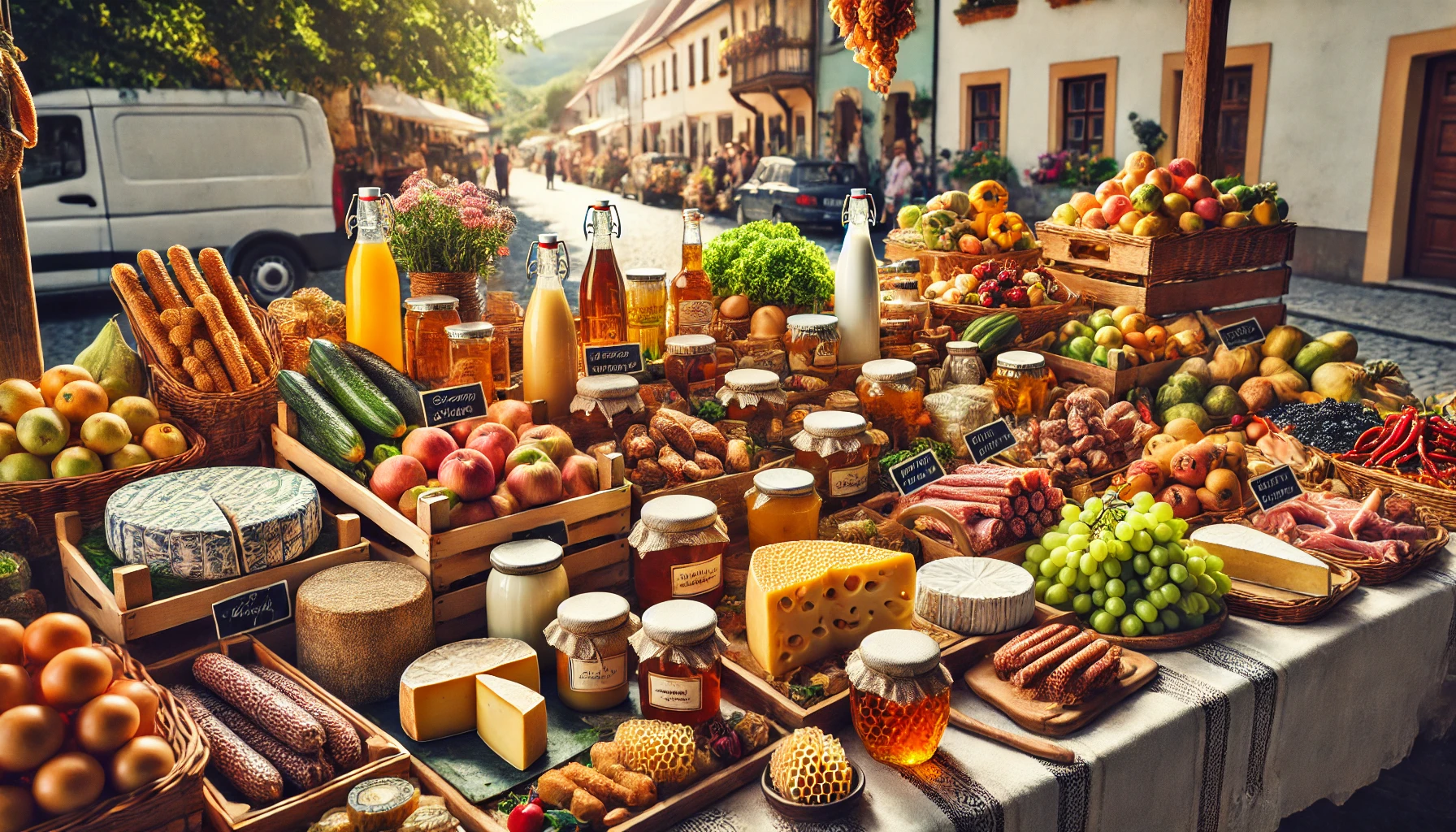 Farmářské produkty, sýry a med