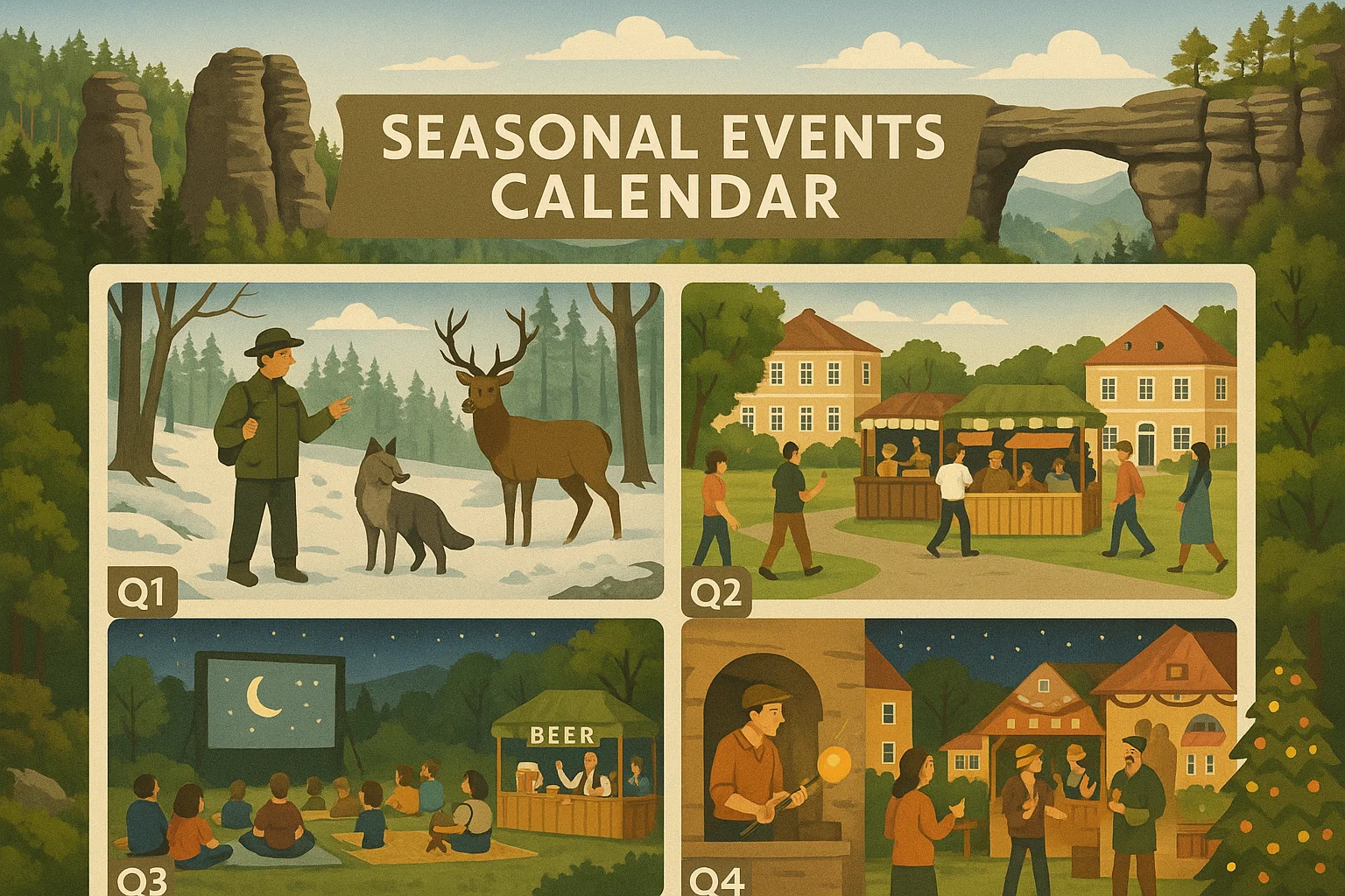 Sezónní kalendář akcí 2025 v Českém Švýcarsku